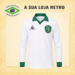 Camisa retrô Sporting Clube de Portugal Branca le Coq ML