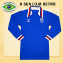 Camisa retrô Glasgow Rangers ML 1980 ESC