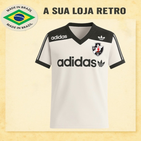 Camisa retrô Vasco da gama treino logo branca