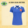 Camisa retrô de rugby França azul - 1980