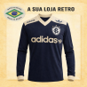 Camisa retrô Clube do Remo treino azul - 1986