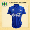 - Camisa retrô Cruzeiro finta azul 1990