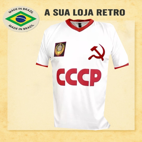 Camisa retrô CCCP Dry Fit Branca Foice