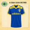 Camisa retro de treino Seleção da Suécia Azul 1978