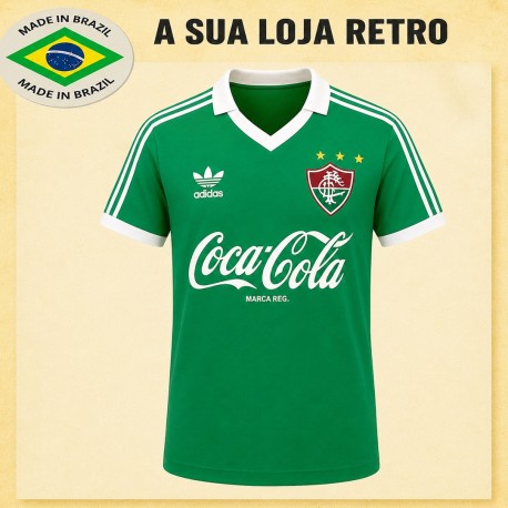 Camisa retro fluminense branca 1980