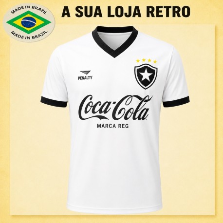 Camisa retrô Botafogo branca Penalty coca cola 1991