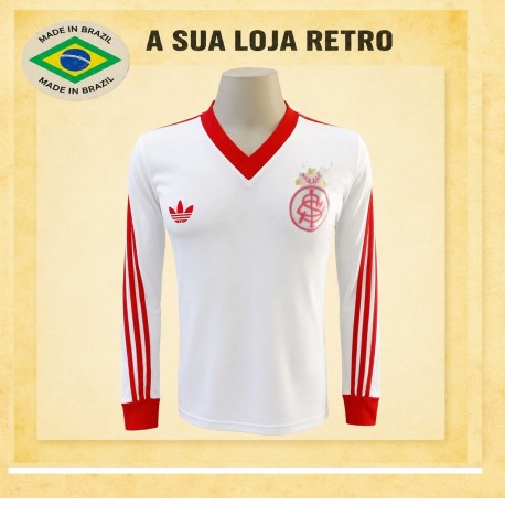 Camisa retrô Internacional branca gola V ML 1978