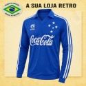- Camisa retrô Cruzeiro Finta Azul ML 1990.