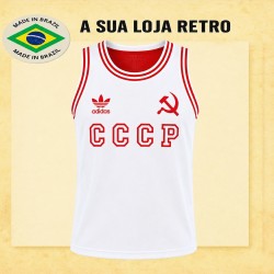 Camisa retrô CCCP Branca Foice