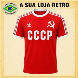 Camisa retrô CCCP Vermelha Foice.