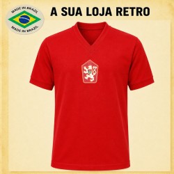 Camisa retrô Tchecoslovaquia Vermelha 1980