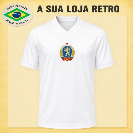 Camisa retrô Bulgária Branca 1966
