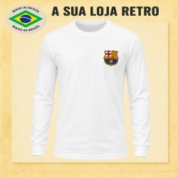 Camisa retrô FC barcelona Branca ML- 1960