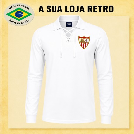 -Camisa Retrô FC Sevilla branca ML 1945 - ESP