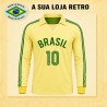 Camisa retrô Brasil de Volei ML Amarela - 1984