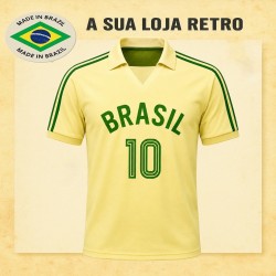 Camisa retrô Brasil de Volei Amarela - 1984