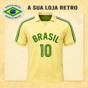 Camisa retrô Brasil de Volei Amarela - 1984