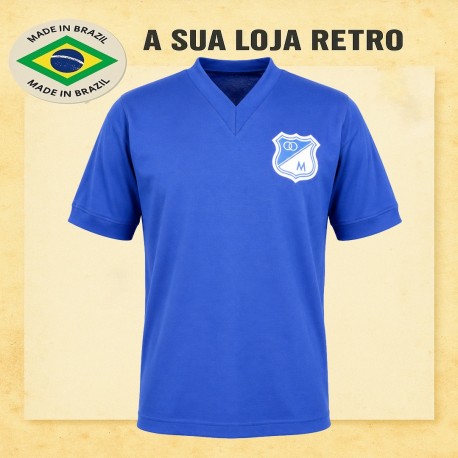 Camisa retrô do Milionarios Bogota 1974.COL