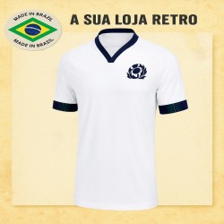 Camisa retrô de Rugby Escocia Branca 1980