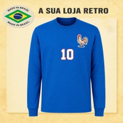 Camisa retrô França Zidane ML.