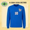 Camisa retrô França Zidane Branca ML.