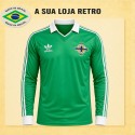 Camisa retrô Irlanda do Norte Verde -ML