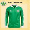 Camisa retrô Irlanda do Norte Verde -ML