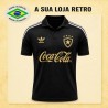 Camisa retrô Botafogo gola polo preta dourada 1988
