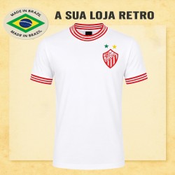 Camisa retrô Villa Nova branca 1970