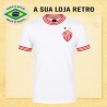 Camisa retrô Villa Nova branca 1970
