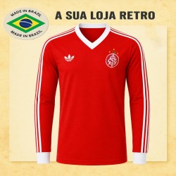 Camisa retrô Internacional ML Louro Verde 1980-1981.