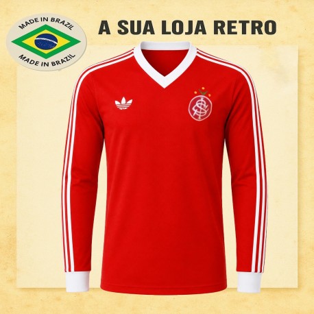 Camisa retrô Internacional Louro Verde 1980-1981.