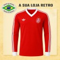 Camisa retrô Internacional ML Louro Verde 1980-1981.