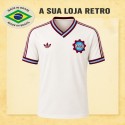 Camisa retrô Caixas Branca 1980