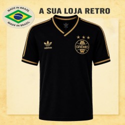 Camisa retrô Grêmio preta dourado