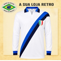 Camisa retrô Internazionale de Milão Branca 1964 ML - ITA