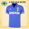 Camisa retrô Juventus Azul Ariston 1986 - ITA