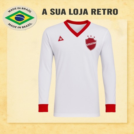Camisa retrô Vila Nova Futebol Clube branca le Coq 1982
