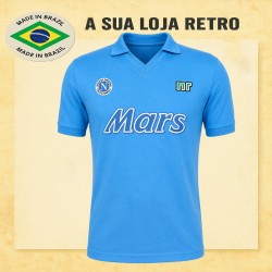 Camisa Retrô Napoli Azul Mars Preto- ITA