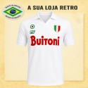 Camisa Retrô Napoli Branca Buitoni - ITA