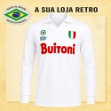 Camisa Retrô Napoli Branca Buitoni ML 1987- 88 ITA
