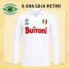 Camisa Retrô Napoli branca Buitoni ML 1987- 88 ITA