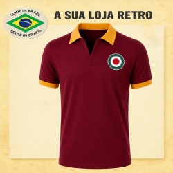Camisa retrô AS Roma gola polo 1980 - ITA