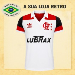 Camisa retrô Flamengo Branca Lubrax 1992
