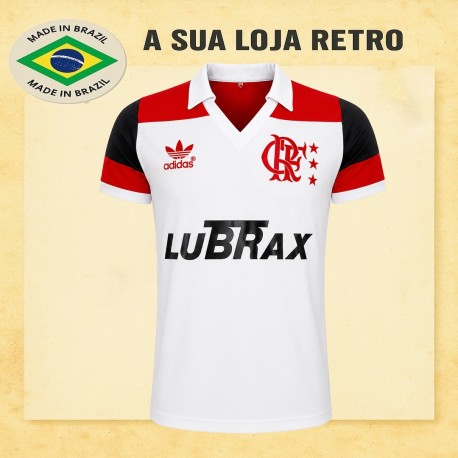 Camisa retrô Flamengo branca lubrax