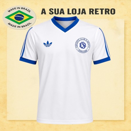 Camisa retrô Esporte Clube São Bento branca logo