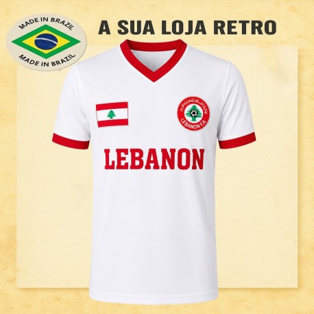 Camisa retrô Libano branca 1966