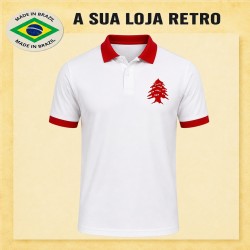 Camisa retrô Libano Gola Polo.