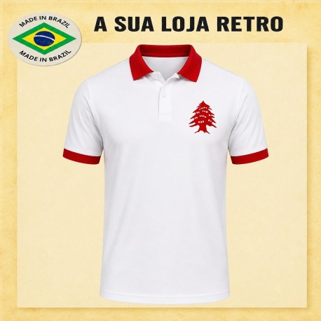 Camisa retrô Libano Gola Polo.