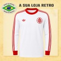 Camisa retrô Internacional Branca Gola Redonda ML 1989